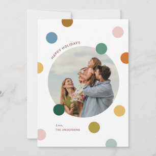 Joyful Colourful Merry Christmas Photo cards