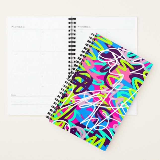 Joyful Colours Modern Abstract  Planner (Display)