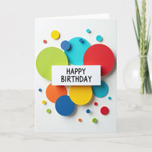 Joyful Concentric Birthday Card