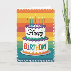 Joyful Confetti Cake Card