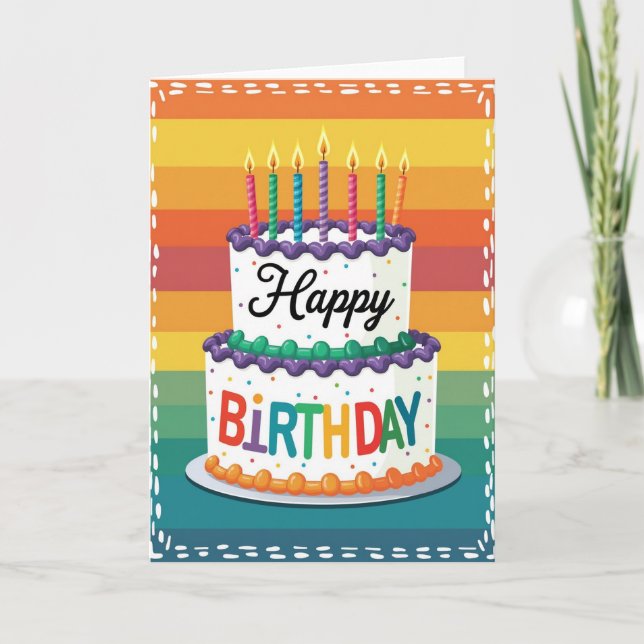 Joyful Confetti Cake Card (Front)