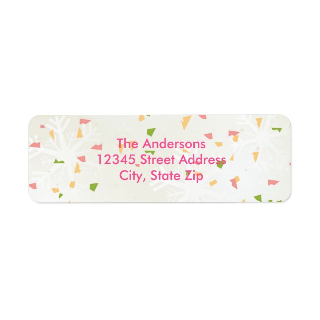 Joyful Confetti - Return Address Label (Front)