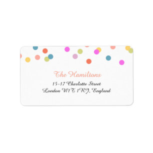 Joyful   Confetti Wedding Address Labels