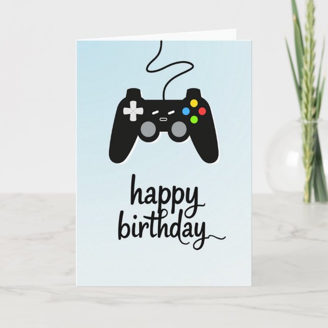 Joyful Controller Birthday Card (Front)