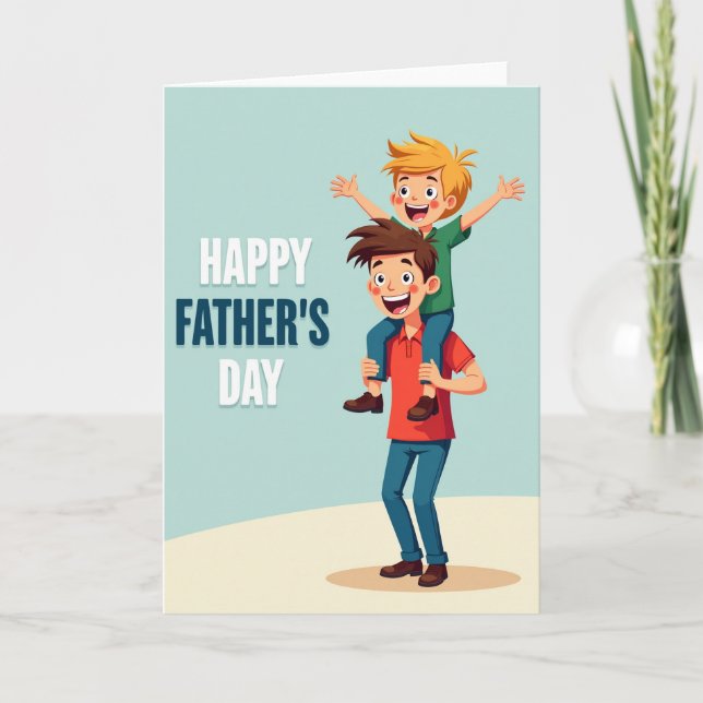 Joyful Dad Ride Fathers Day Card (Front)