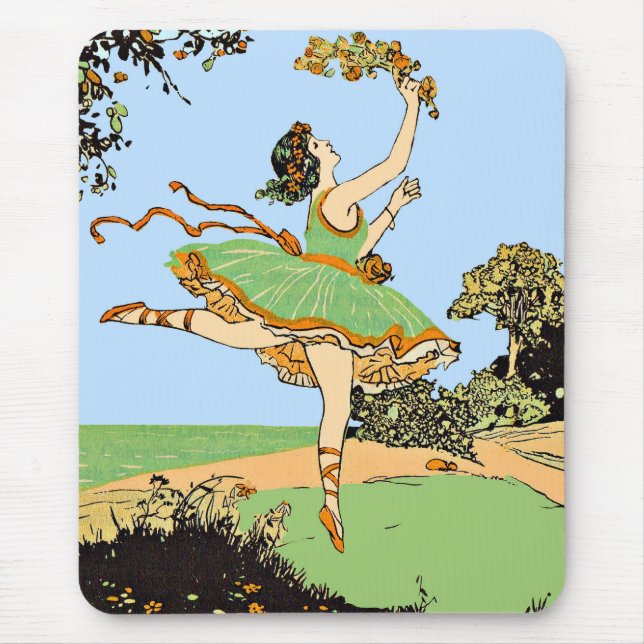 joyful dancer print mouse mat (Front)