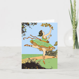 joyful dancer print note card