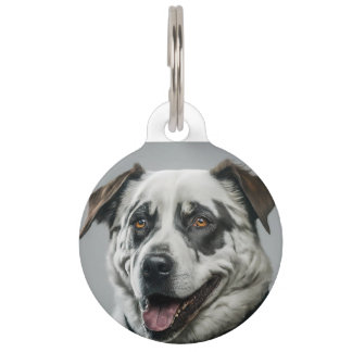 Joyful dog pet tag