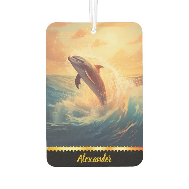 Joyful dolphin car freshener for any car (Back)