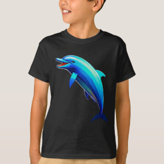 "Joyful Dolphin Dance: Splashing Near the Boat" T-Shirt
