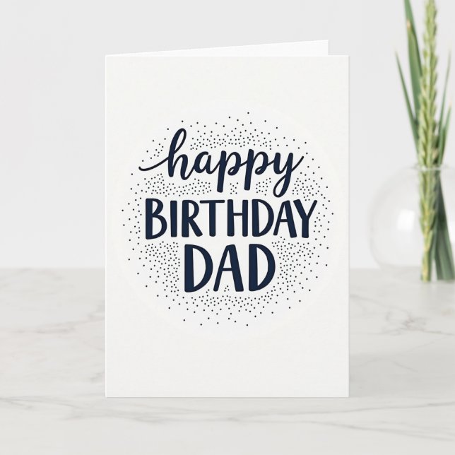 Joyful Dot Pattern Birthday Card (Front)