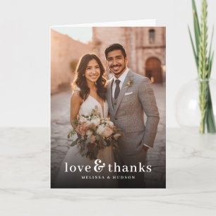 Joyful Earth Tone Vintage Photo Thank You Card