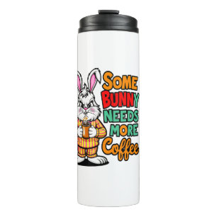Joyful Easter Bunny: Coffee Lover Delights Thermal Tumbler