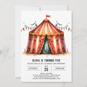 Joyful Editable Delight Circus Birthday Invitation