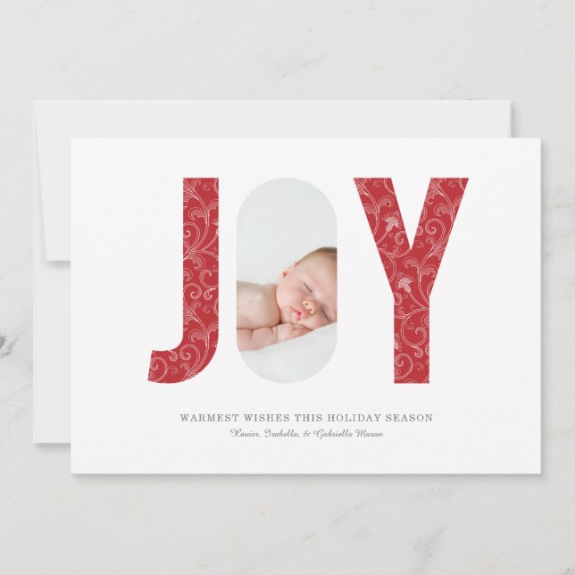 Joyful Elegance Photo Holiday Card (Front)