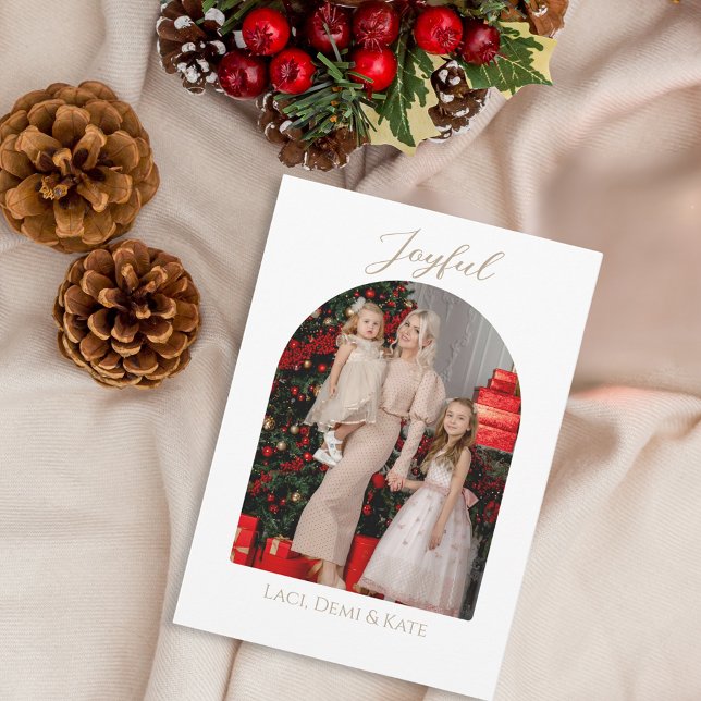 Joyful Elegant Arch Photo Christmas Card (Joyful Elegant Arch Photo Christmas Card)