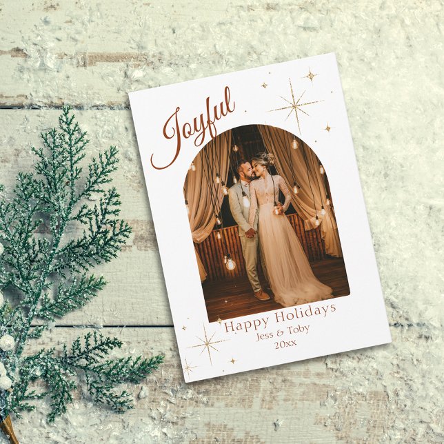 Joyful Elegant Photo Christmas Card (Joyful Elegant Photo Christmas Card)