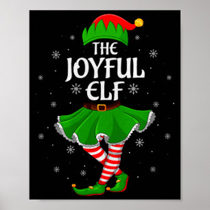 Joyful Elf Christmas Family Girls Women Elf Squad  Poster
