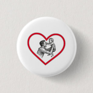 Joyful Fatherhood - Dad and Baby 3 Cm Round Badge
