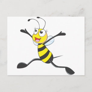 Joyful Female Bee Postcard