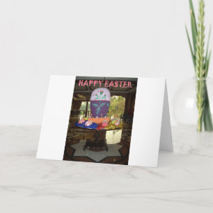 Joyful Festive Springtime Easter Colourful Eggs Ar Holiday Card