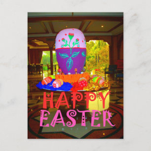 Joyful Festive Springtime Easter Colourful Eggs Ar Holiday Postcard