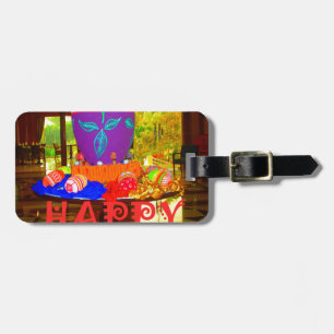 Joyful Festive Springtime Easter Colourful Eggs Ar Luggage Tag
