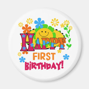 Joyful First Birthday T-shirts and Gifts Magnet