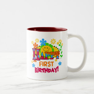 Joyful First Birthday T-shirts and Gifts Two-Tone Coffee Mug