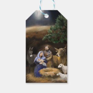 Joyful first Christmas nativity Gift Tags