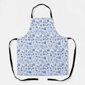 Joyful Flora Apron - Indigo