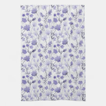 Joyful Flora Kitchen Towel - Lilac