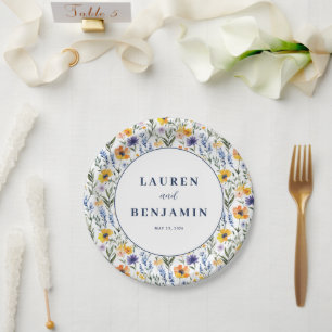 Joyful Floral Botanical Paper Plate
