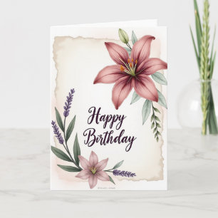 Joyful Floral Frame Birthday Card