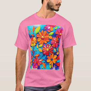 Joyful Floral Painting T-Shirt
