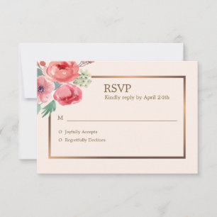 Joyful Floral RSVP Card