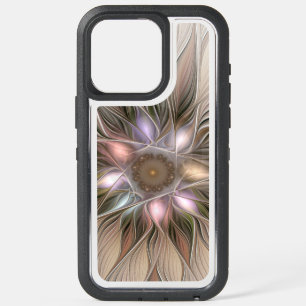 Joyful Flower Abstract Beige Brown Floral Fractal