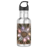 Joyful Flower Abstract Beige Brown Floral Fractal