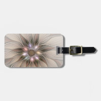 Joyful Flower Abstract Beige Brown Floral Fractal