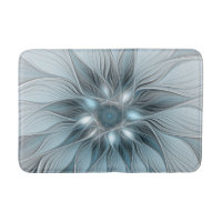 Joyful Flower Abstract Blue Grey Floral Fractal