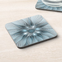 Joyful Flower Abstract Blue Grey Floral Fractal