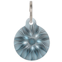 Joyful Flower Abstract Blue Grey Floral Fractal