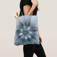 Joyful Flower Abstract Blue Grey Floral Fractal