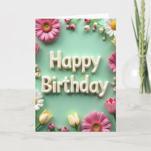 Joyful Flower Border Card