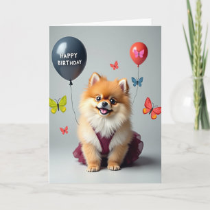 Joyful Fluffy Dog Card