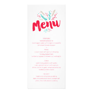 Joyful Foliage Christmas Holiday Menu