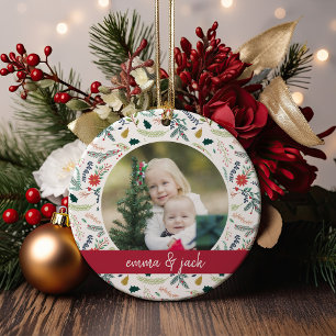 Joyful Foliage Photo Ceramic Tree Decoration