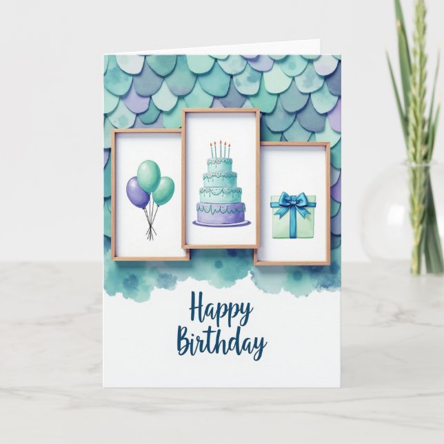 Joyful Framed Watercolor Card (Front)