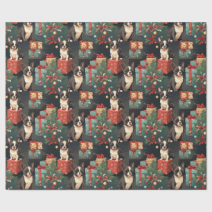 Joyful Frenchie Holiday  Wrapping Paper