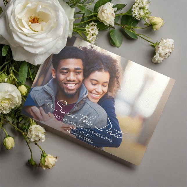 Joyful Fun Photo Wedding Save the Date Magnetic Invitation (Creator Uploaded)